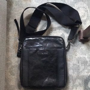 Black Studded Leather Crossbody Bag